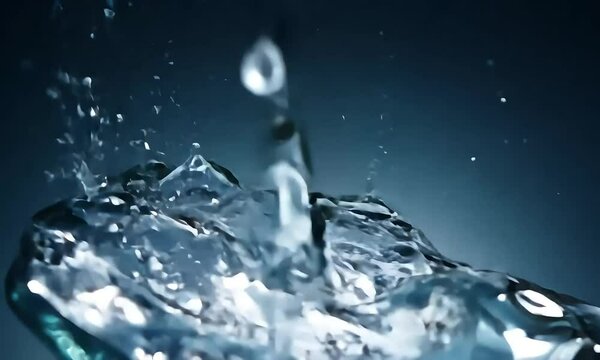Abstract water drop image with spotlight