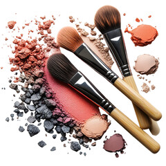 Makeup isolated on transparent background.