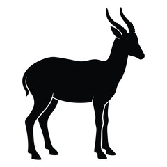 Saiga silhouette silhouette vector illustration  