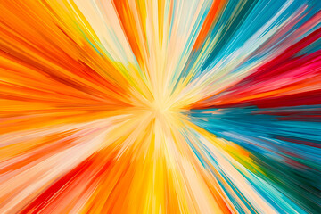 Obraz premium Colorful Burst of Abstract Art with Radiant Energy and Vivid Hues