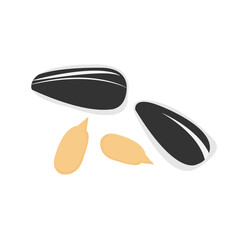 vector sunflower seeds that have been roasted and peeled