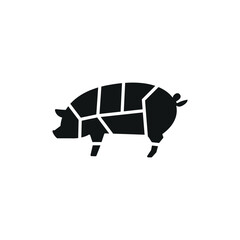 Butcher pig icon. Simple butcher pig icon for social media, app and web design. Vector illustration.