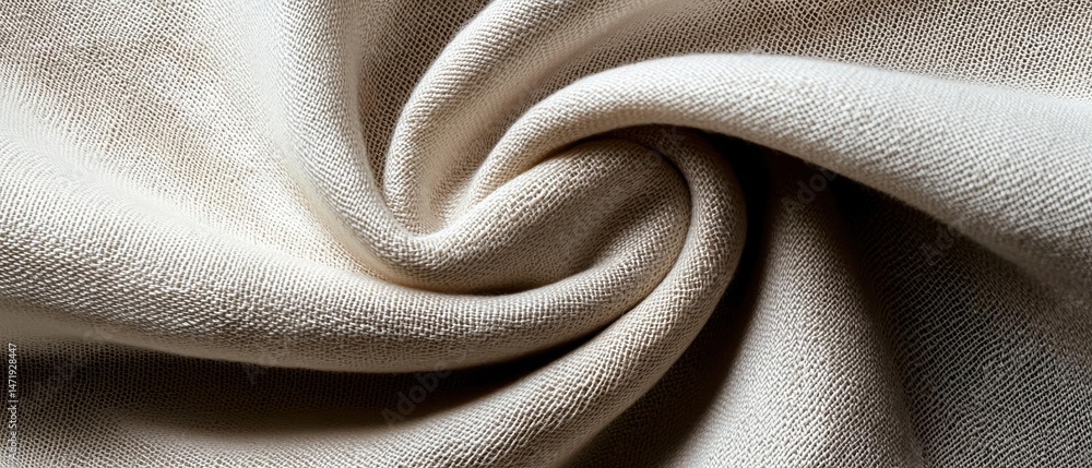 Poster close-up of a fabric with a smooth and elegant texture. the fabric appears to be a light beige color