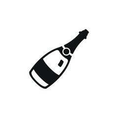 Champagne bottle icon. Simple champagne bottle icon for social media, app and web design. Vector illustration.
