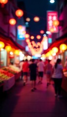 Generative AI Captures the Vibrant Energy of a Night Market Scene