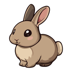 rabbit, animal, vector, transparent background, bunny, cute, easter, hare, mammal, isolated, pet, nature, farm, rodent, fluffy, furry, adorable, small