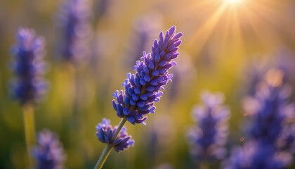 Obraz premium Lavender Flower in Sunlight