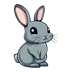 rabbit, animal, vector, transparent background, bunny, cute, easter, hare, mammal, isolated, pet, nature, farm, rodent, fluffy, furry, adorable, small