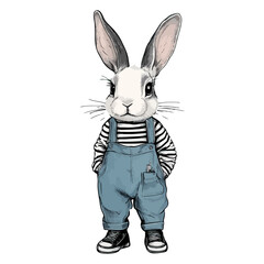 rabbit, animal, vector, transparent background, bunny, cute, easter, hare, mammal, isolated, pet, nature, farm, rodent, fluffy, furry, adorable, small