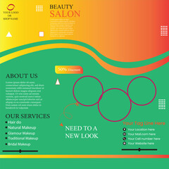 beauty saloon social media posters design vector templates