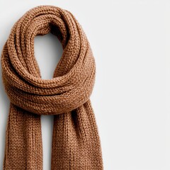 Cozy Brown Knitted Scarf Perfect for Winter Fashion Accessories