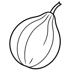 Minimalist Jicama Line Art Vector