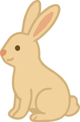 Obraz premium A colorful beige rabbit illustration, perfect for woodland, nature, and kids’ design projects