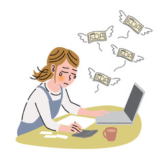 出費に困る主婦