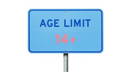 Isolated Age Limit Sign