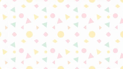 Pastel Geometric Shapes Seamless Pattern – Soft Minimalist Background for Websites & Apps