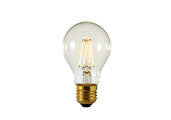 Vintage Edison Light Bulb  Filament Lightbulb Stock Photo on Transparent background