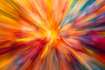 Fototapeta premium Vibrant Abstract Explosion of Colorful Rays in Dynamic Motion