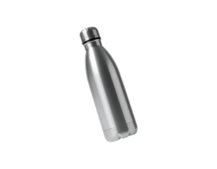 Reusable stainless steel water bottle, PNG