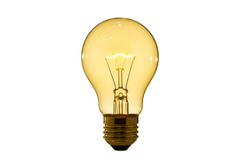 Glowing Light Bulb Idea Inspiration Innovation on Transparent background