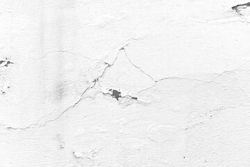 Peeling painted concrete wall. Leaking rain cause the wall cracked. Water damaged the wall.