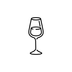 Wineglass icon. Simple wineglass icon for social media, app and web design. Vector illustration.