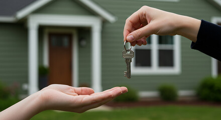 Home Sweet Home: Keys to Your Future, New House Ownership, Real Estate Dreams, Happy New Beginnings, Green Home, Handing Over Keys, Real Estate.