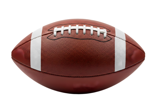 American Football Closeup Image on Transparent background