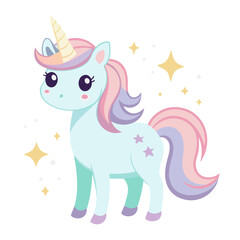 Cute Unicorn Illustration