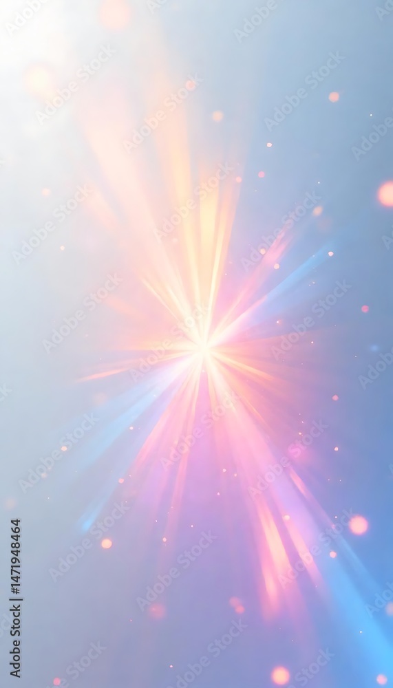 Poster generative ai abstract pastel colored explosion with light rays and sparks