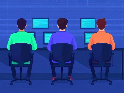 Virtual coding bootcamp with students writing code in an interactive online environment