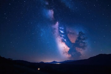 Fototapeta premium Night sky filled with stars forming a brilliant constellation, sparkling and bright , sparkling, sky, galaxy