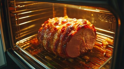 Roasted Bacon-Wrapped Pork Loin in Oven