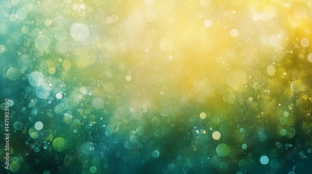 Poster abstract bokeh background with warm and cool tones.