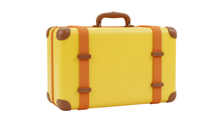 Isolated Yellow Suitcase