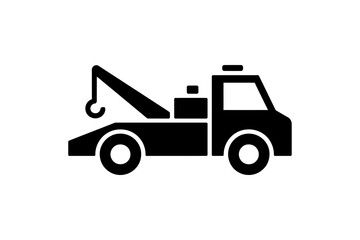 Naklejka premium Tow truck roadside assistance vehicle recovery icon