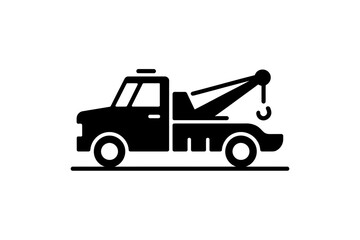 Naklejka premium Tow truck roadside assistance emergency vehicle icon