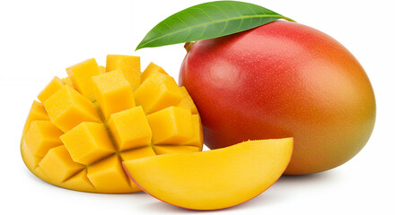 Juicy Mango Delight: Fresh & Cut Mangoes - A Tropical Fruit Paradise! Perfect for Healthy Eating & Delicious Desserts.