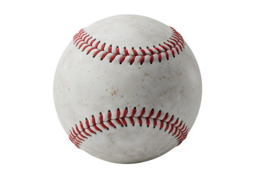 Used Baseball Ball Image HighResolution Texture on Transparent background