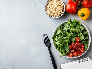 Vegan meal planning template with plantbased meal ideas for the week