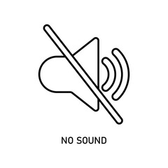 Icon a no sound, isolated against a clean background.