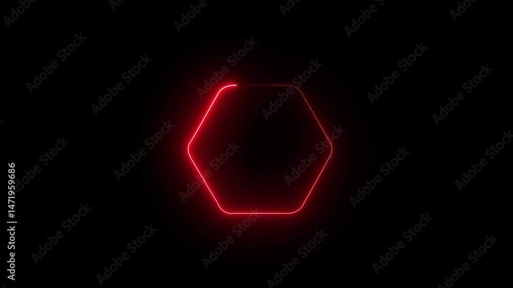 Poster purple square glowing border, alpha channel, seamless loop vertical video animation of glowing neon 