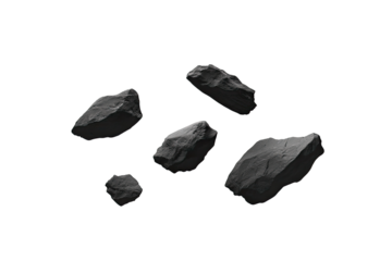 Space rocks scattered in void