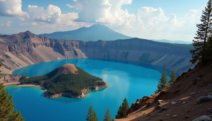 Naklejka premium Tranquil Blue Ocean Landscape with Calm Waves and Clear Sky