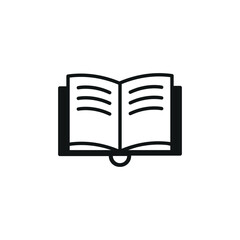 Book icon. Simple book icon for social media, app and web design. Vector illustration.
