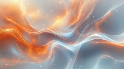 Obraz premium Abstract design featuring flowing, luminous shapes.