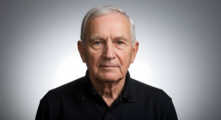 Obraz premium Portrait of Senior Man with Gray Hair