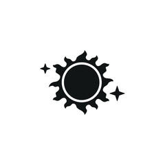 Sun icon. Simple sun icon for social media, app and web design. Vector illustration.