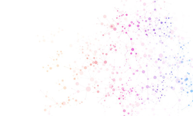 Molecules on gray background. Used for design healthcare, science and medicine background. DNA strand. Molecular structures