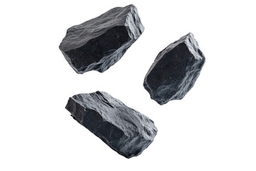 Naklejka premium Three dark grey rocks